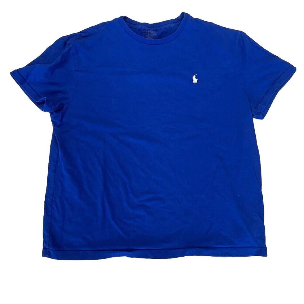 Polo Ralph Lauren Tee Shirt Mens Large Blue Classic Fit Crew Neck Pony Logo
